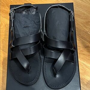 Saint Laurent Culver Leather Sandals